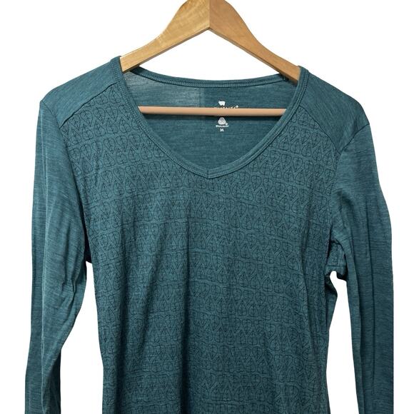Segments Performance Merino Wool Base Layer Top Size M Blue Outdoor Womens - Picture 3 of 5